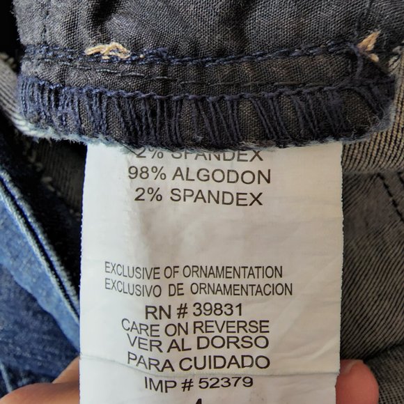 Democracy Women's Revolution Boot Jeans Blue Mid Rise Dark Wash Stretch Size 4 - Picture 5 of 8